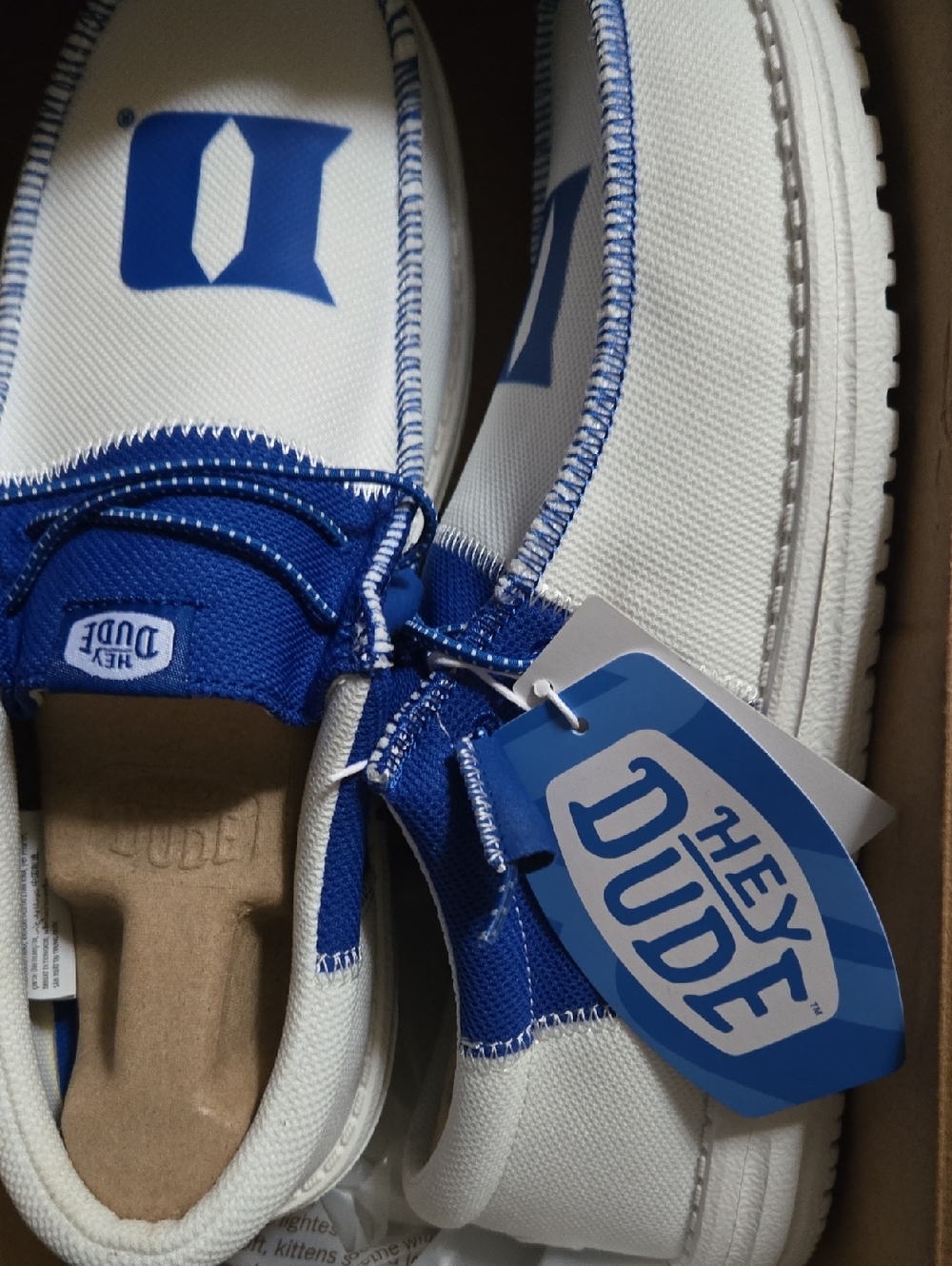 Hey Dude Duke Blue Devils, New W Tags